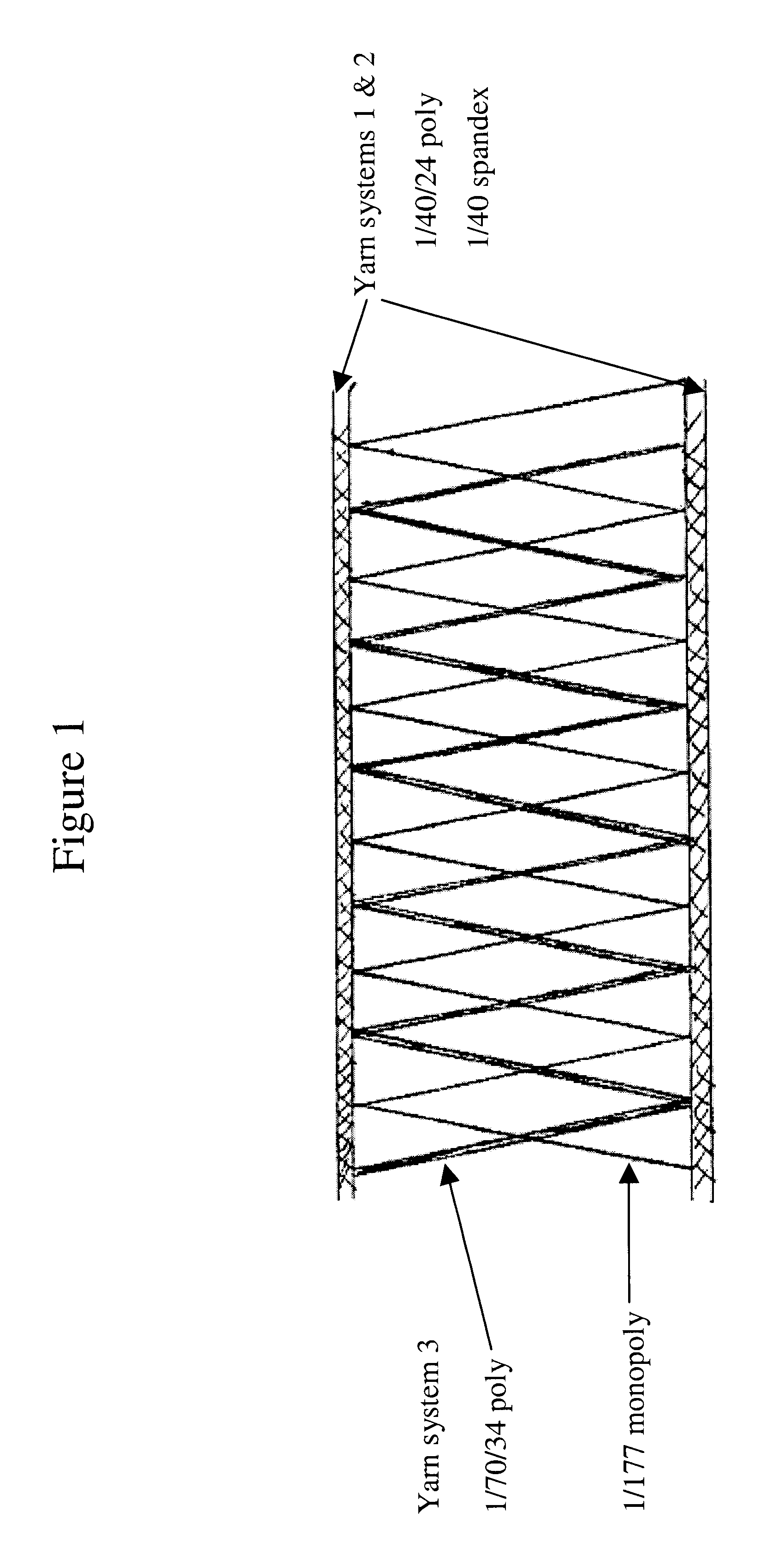 Knitted stretch spacer material and method of making