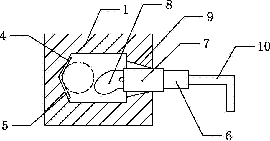 Clamping and fixing device for distillation flask