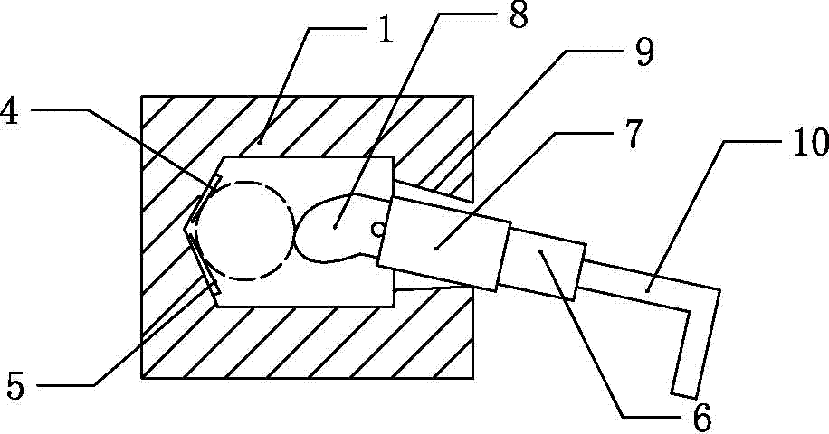 Clamping and fixing device for distillation flask