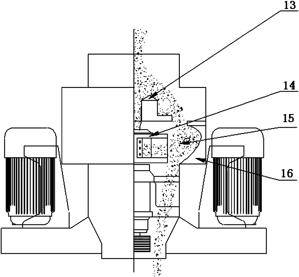 A method for crushing and separating fused magnesia