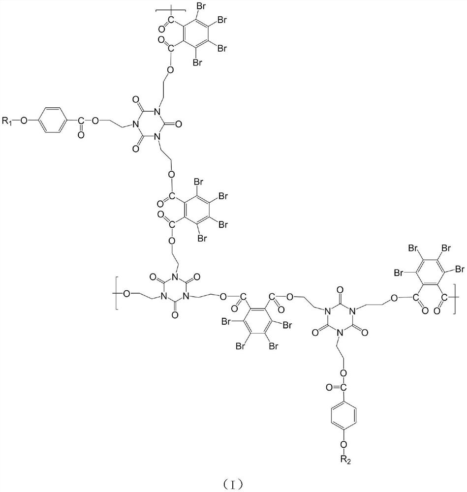 Cross-linked polymer flame retardant and preparation method thereof