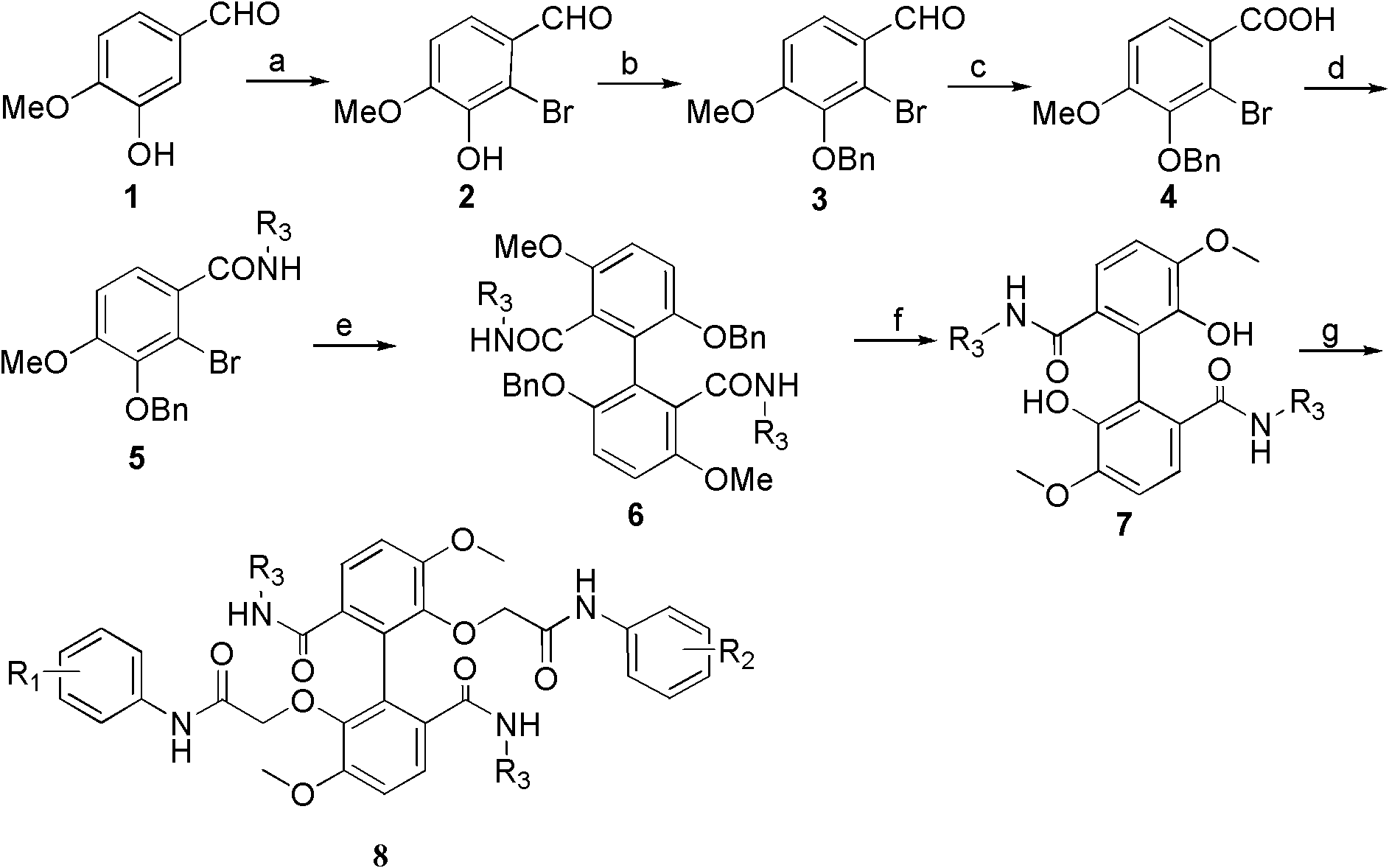 Biphenyl compound serving as antitumor medicament and preparation method thereof