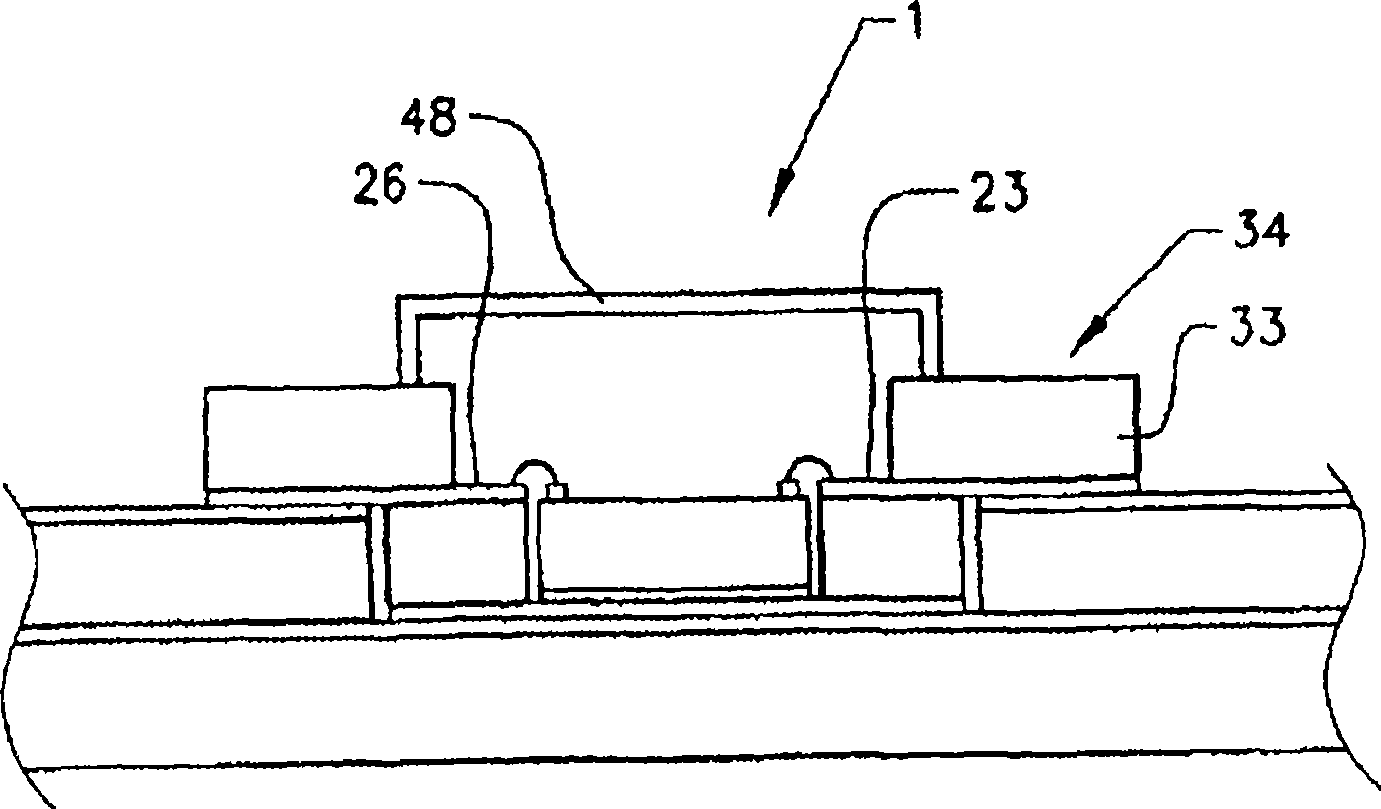 A microwave chip supporting structure