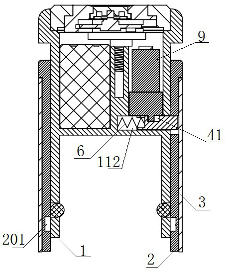 Electronic bayonet lock