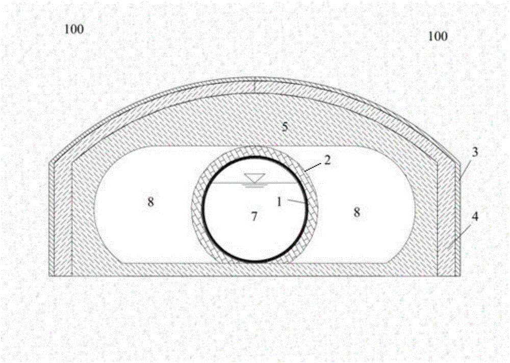 Anti-dislocation structure for water delivery tunnel crossing large-scale movable fault zone