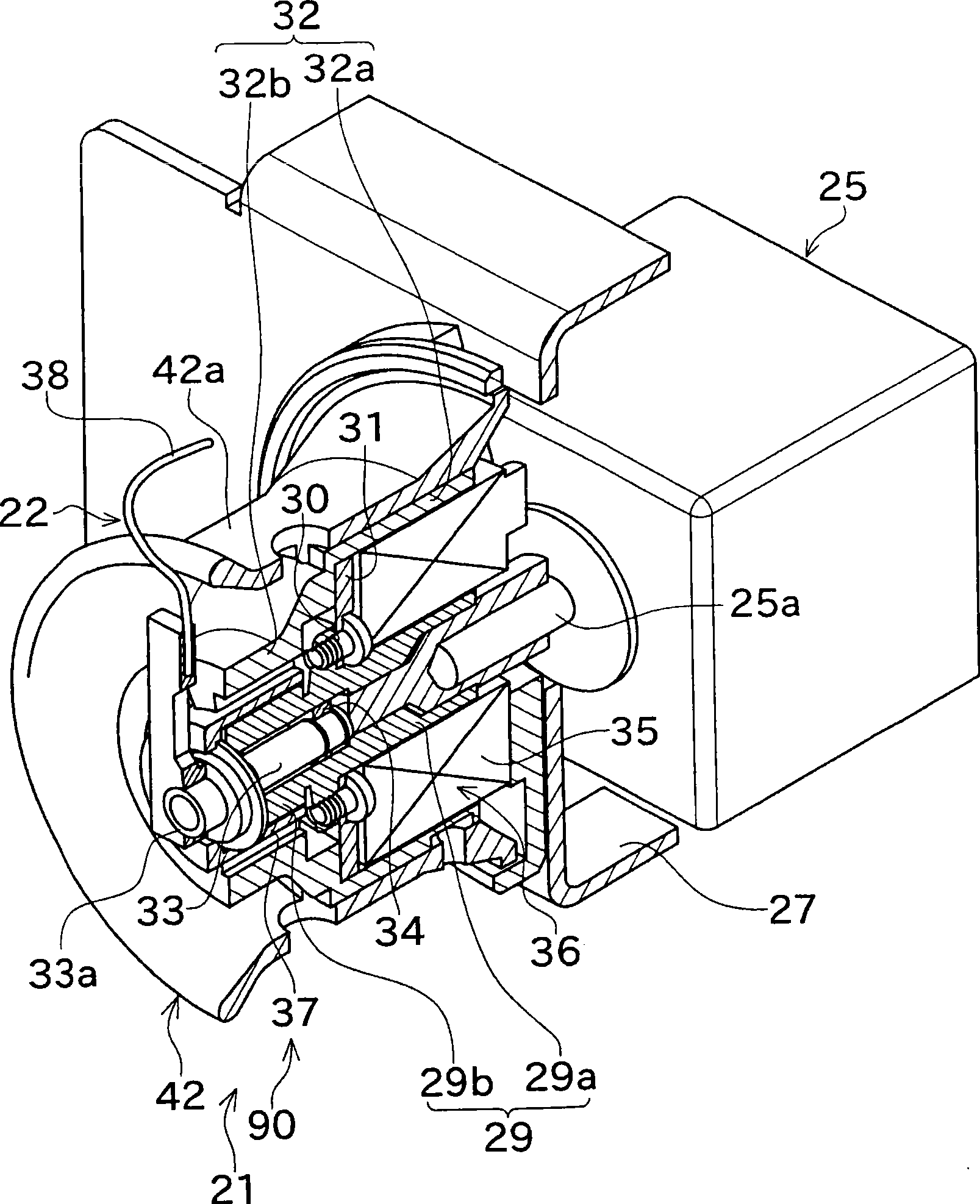 Yarn slack eliminating device and spinning machine