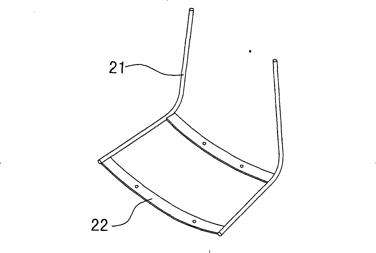 Steel rib polyurethane foaming chair