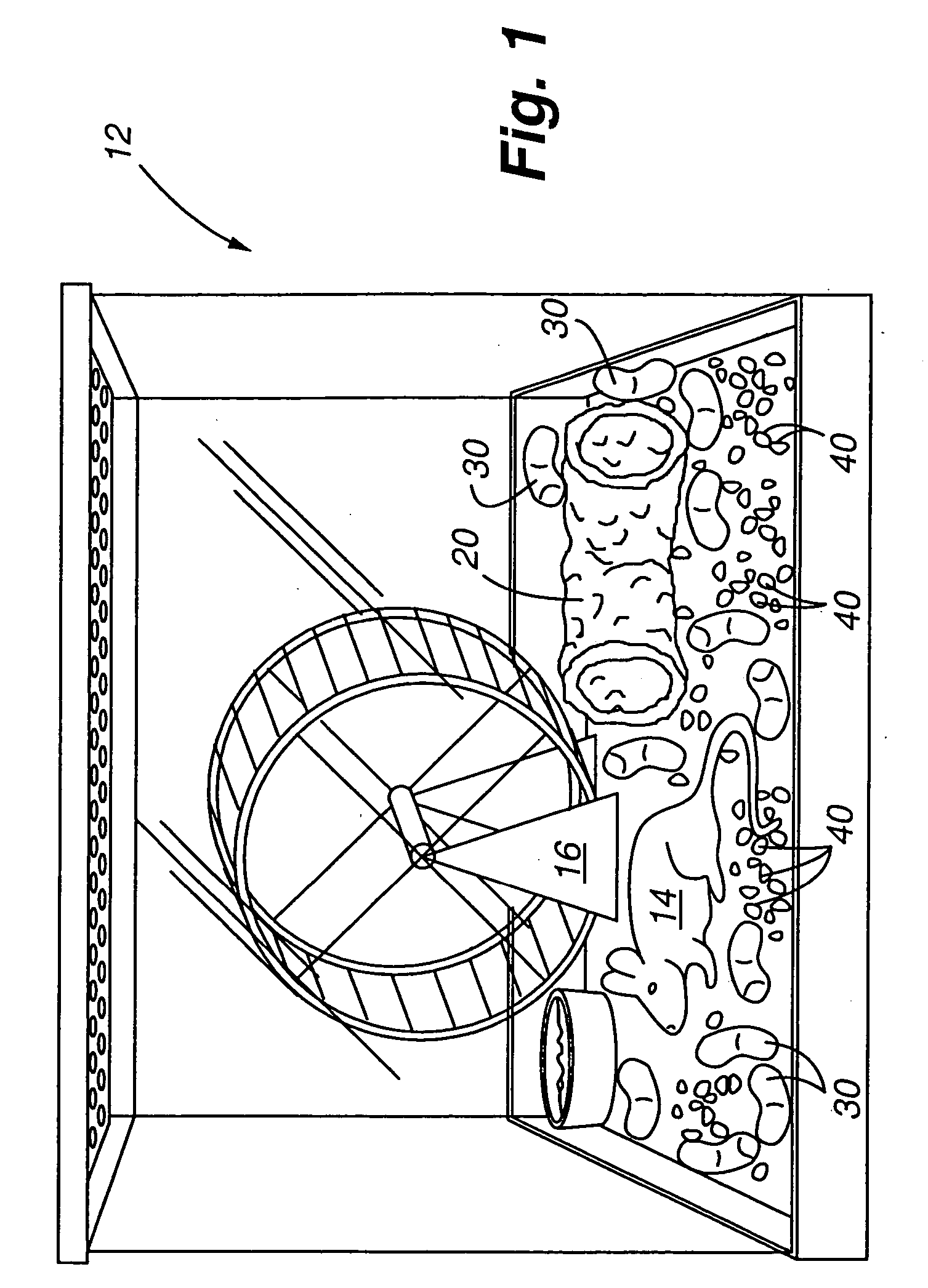 Habitat for caged animals and method of improving animal environment