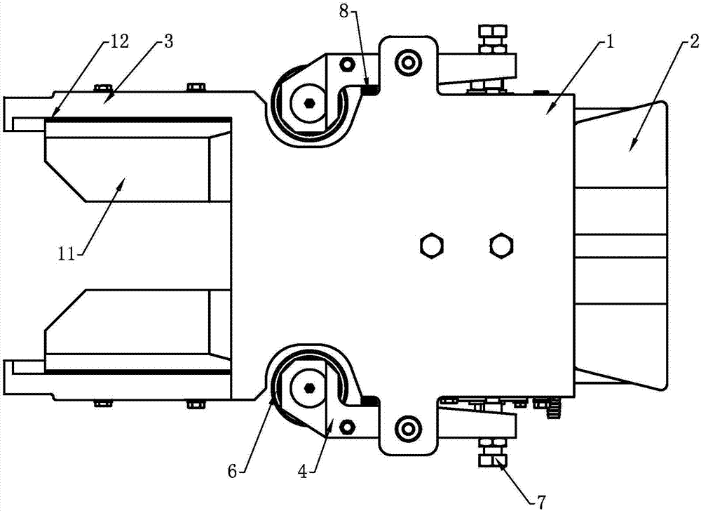 Angle steel rolling guide device