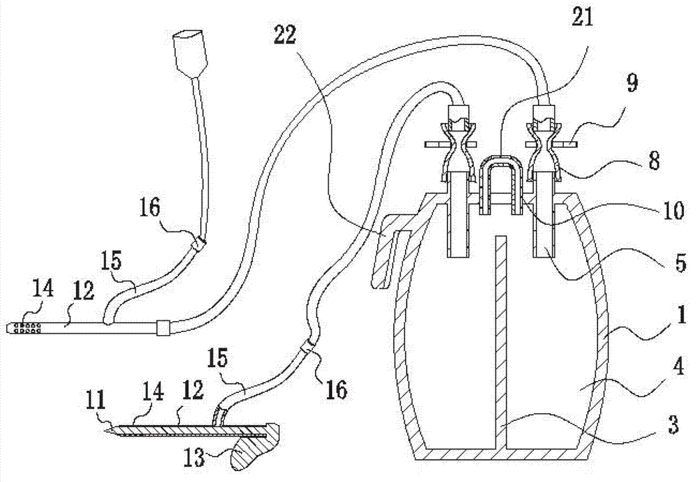 Disposable high negative pressure drainage device