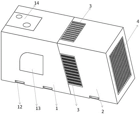 Combined hood for engineering machinery