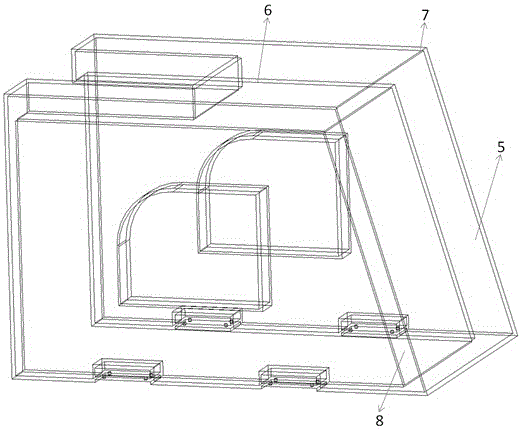 Combined hood for engineering machinery