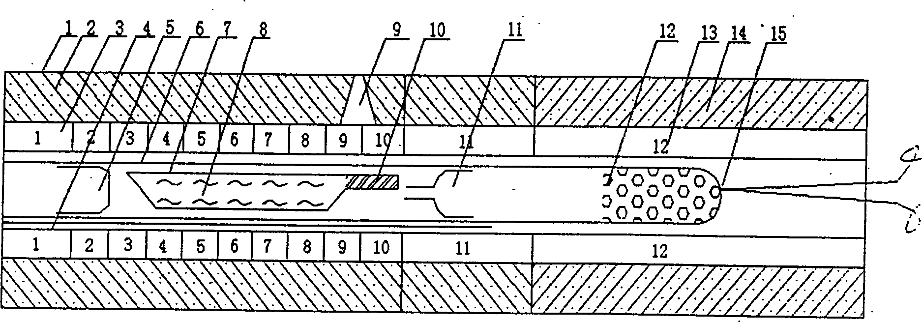 Method for growth of gallium arsenide monocrystal by gradient freeze method in horizontal three-temperature-zone furnace