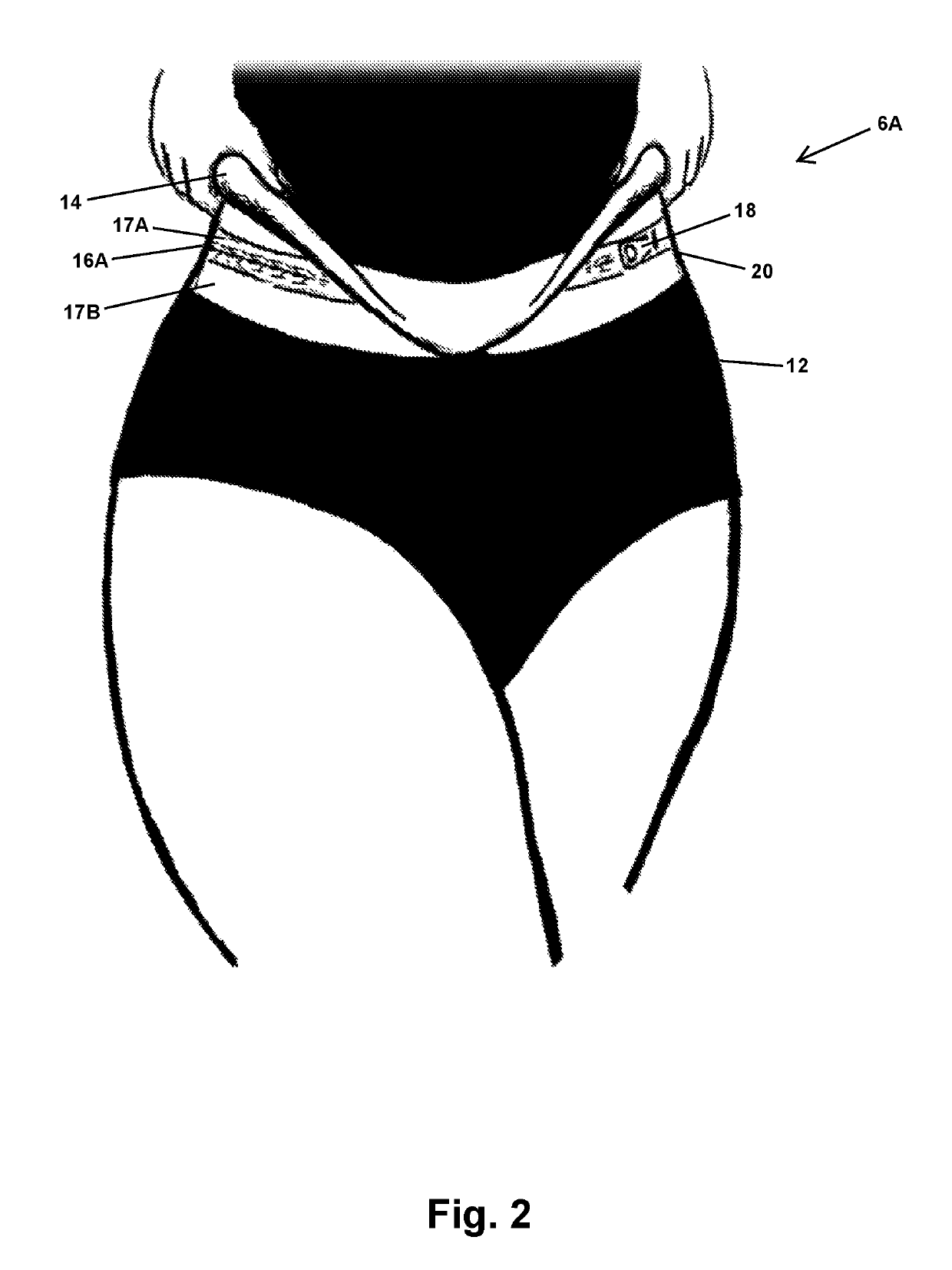 One-piece swimsuit garment with openable waist