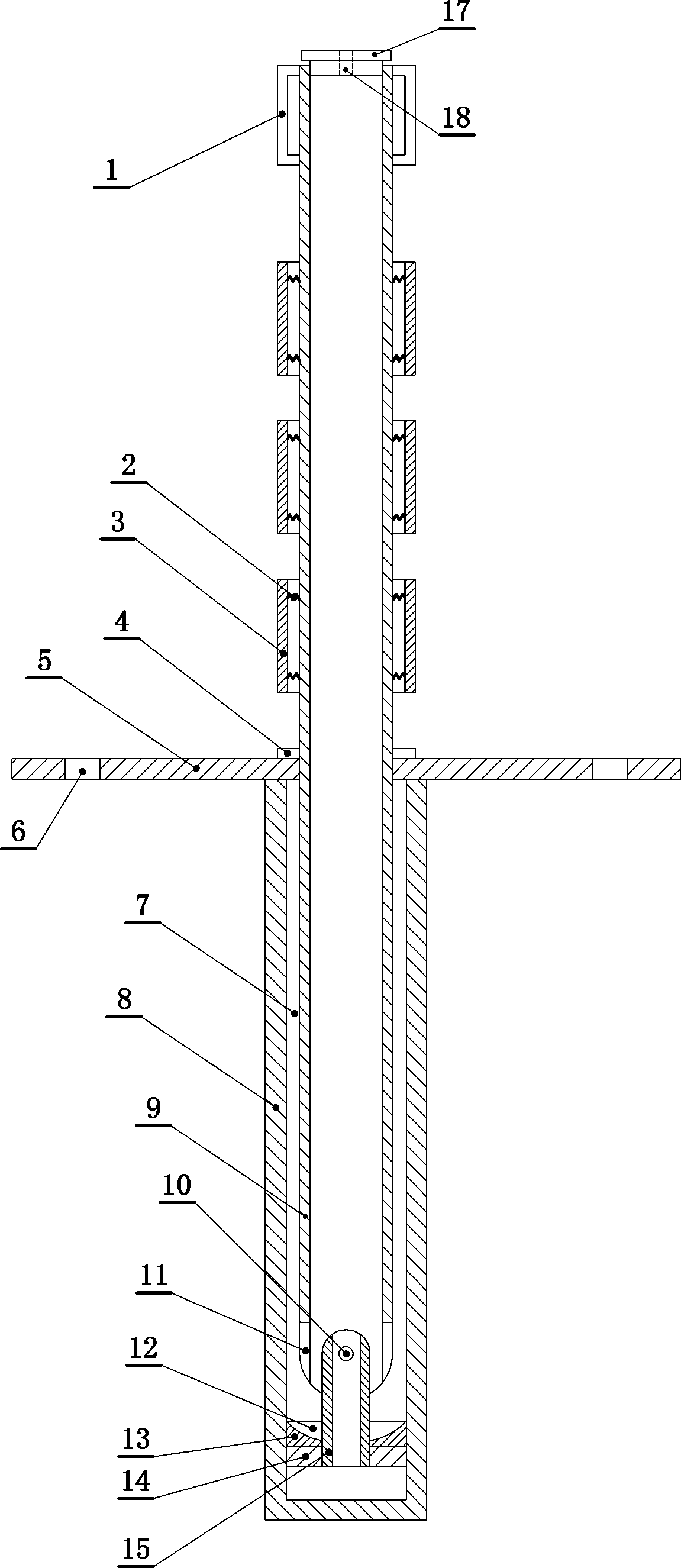 Insertion-rod-type vehicle stop device for mine