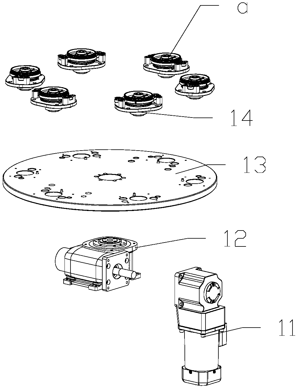 Servo motor automatic production equipment for motor rear end cover detection