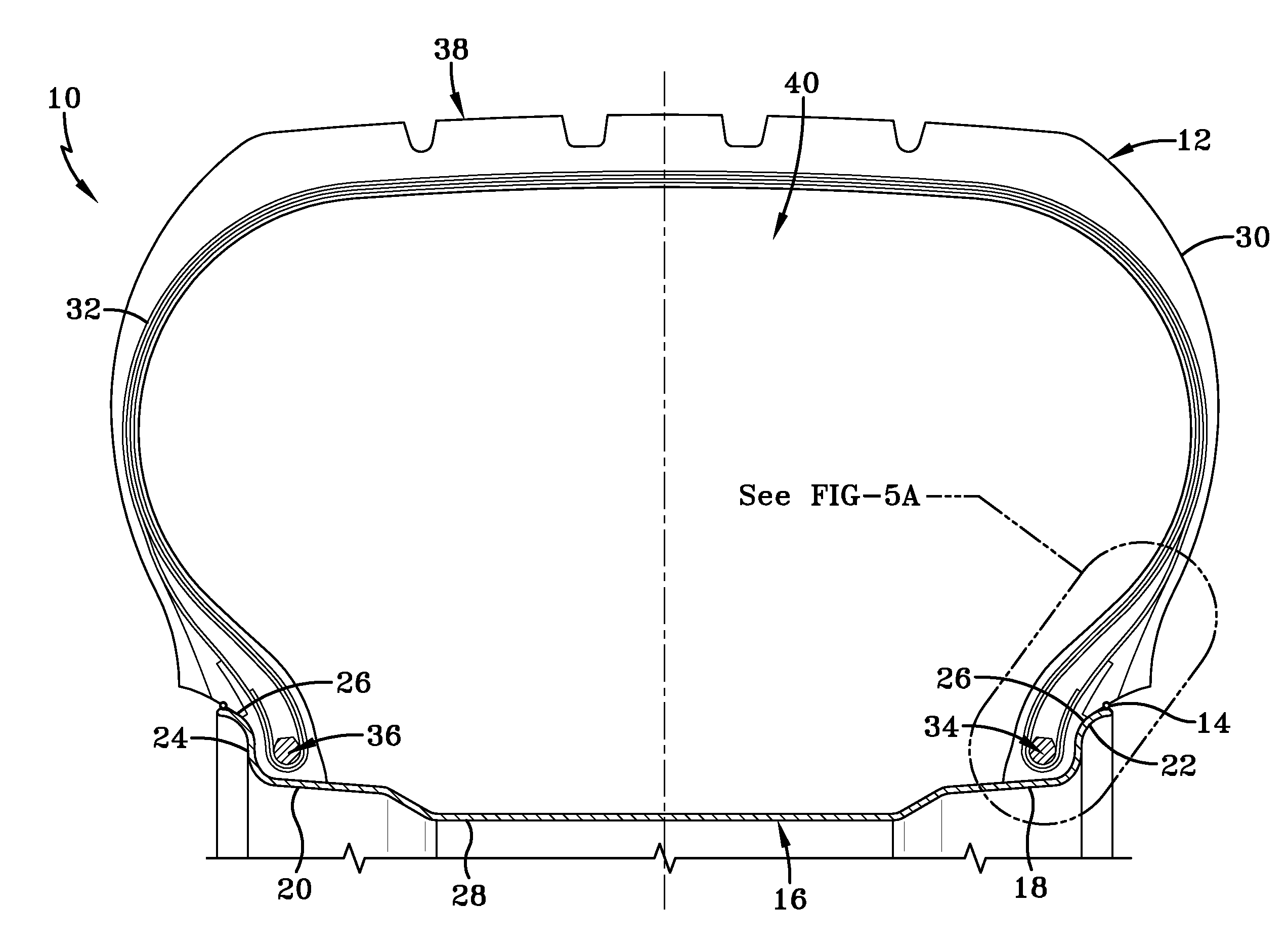 Self-inflating tire