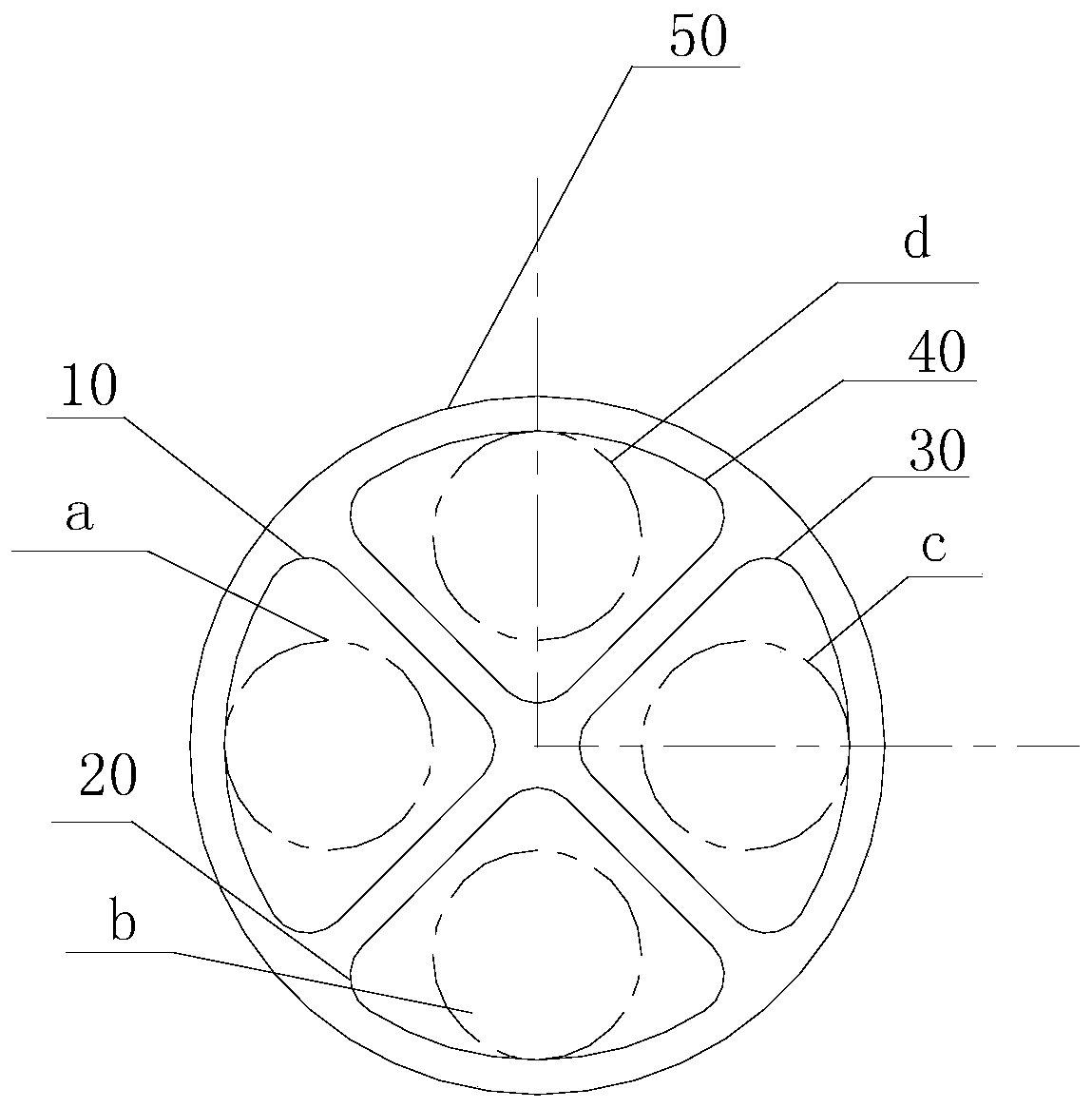 Low flow resistance pre-rotation phase silencer and design method