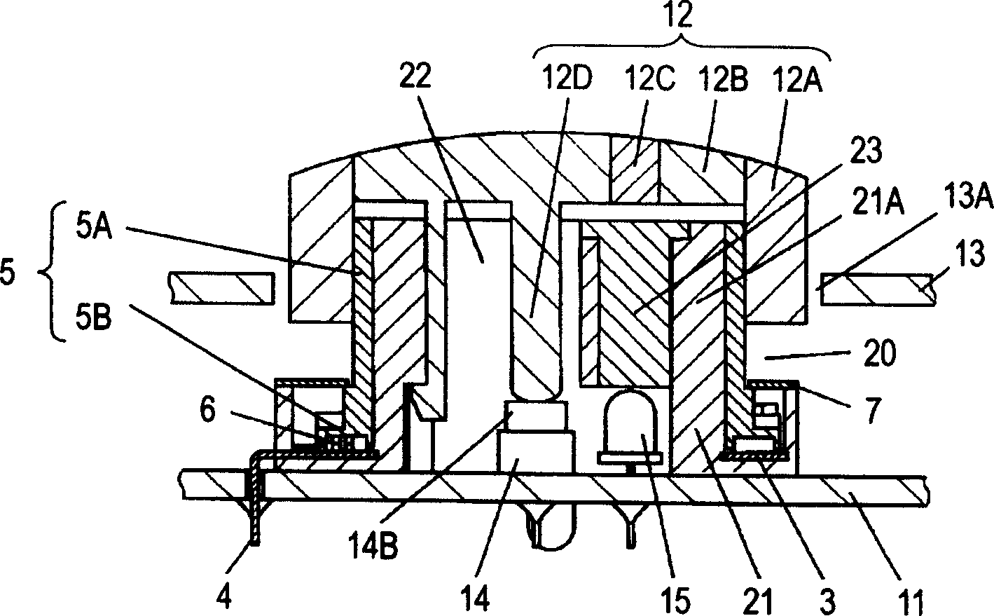 Electronic member and rotary electronic component