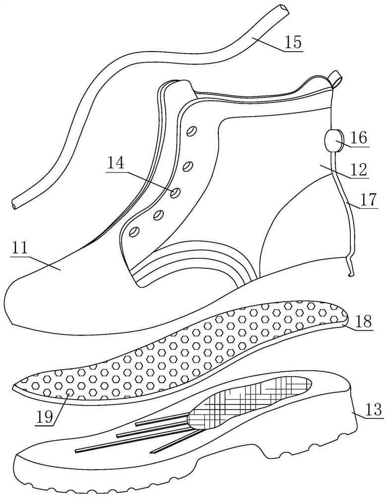 Shoes with ventilating, waterproof and dustproof functions