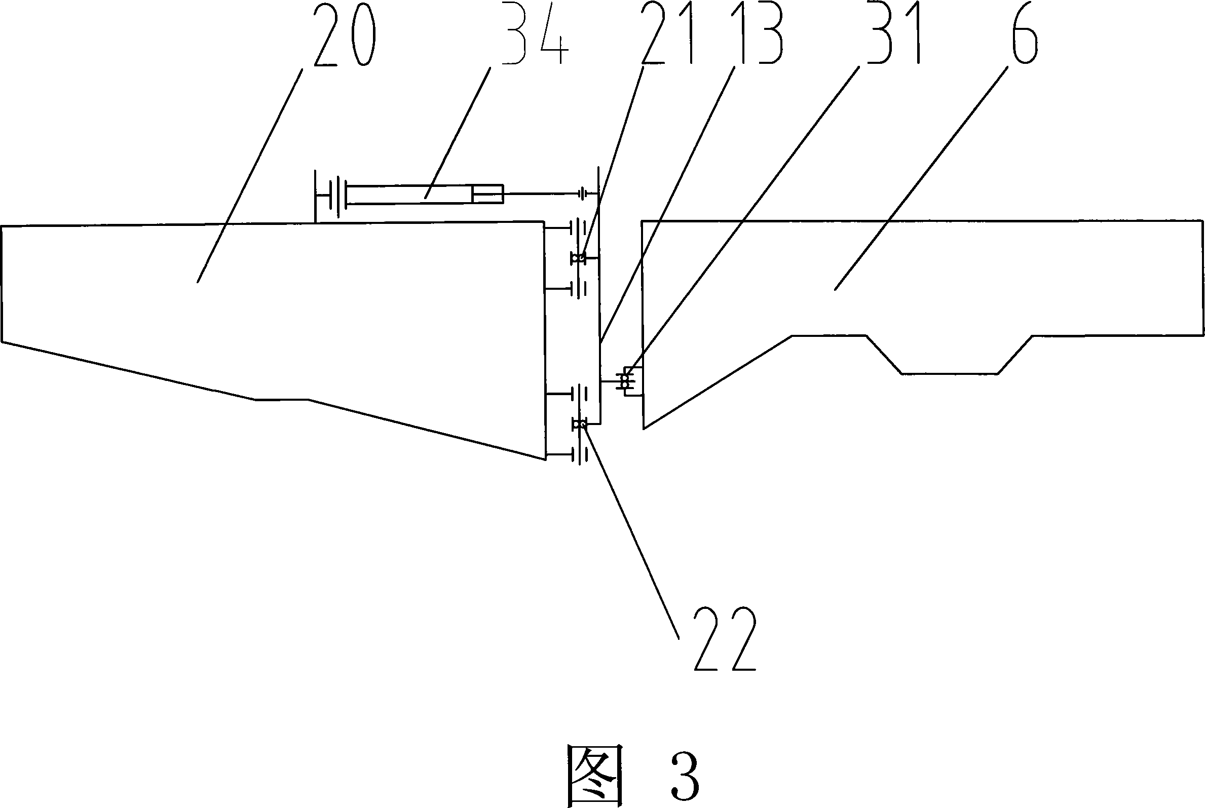 A hinged type self-discharging automobile chassis