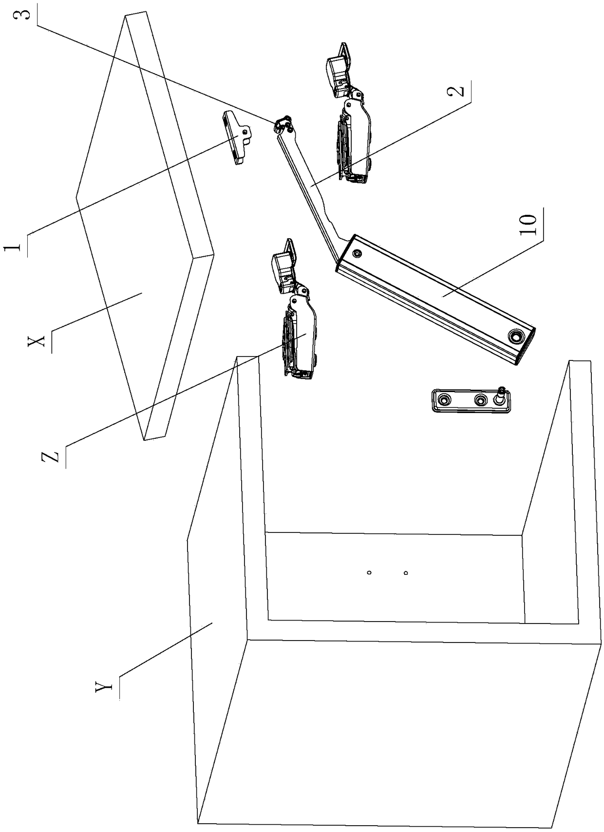 Conveniently disassembling and assembling turn-over structure for furniture