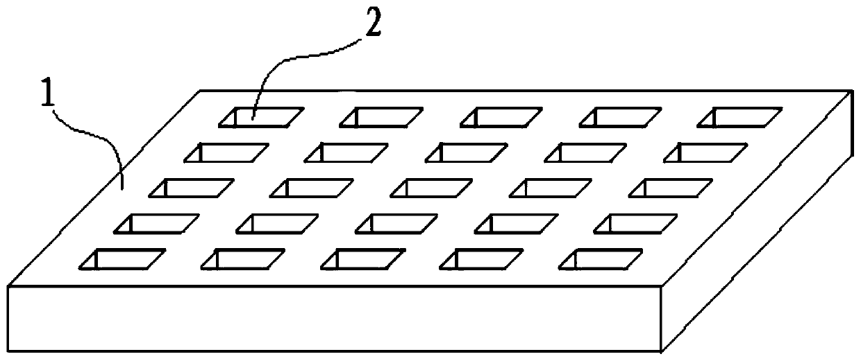 Hole lattice anti-sticking structure of mould pressing firework feeding plate