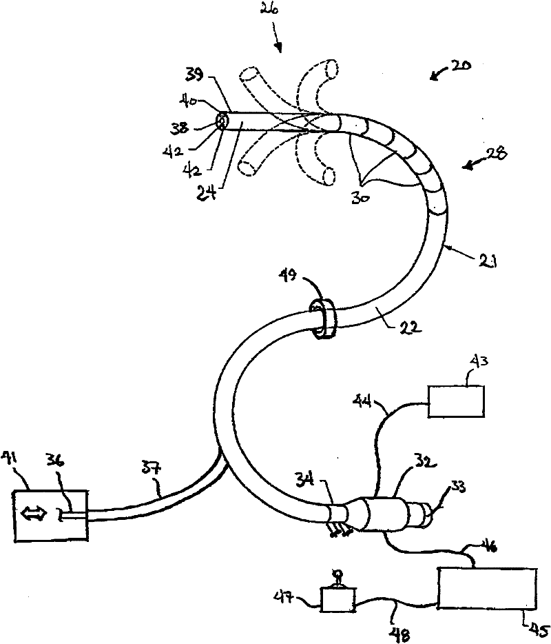 Internal viewing device with high degree of freedom of movement and method of operation thereof