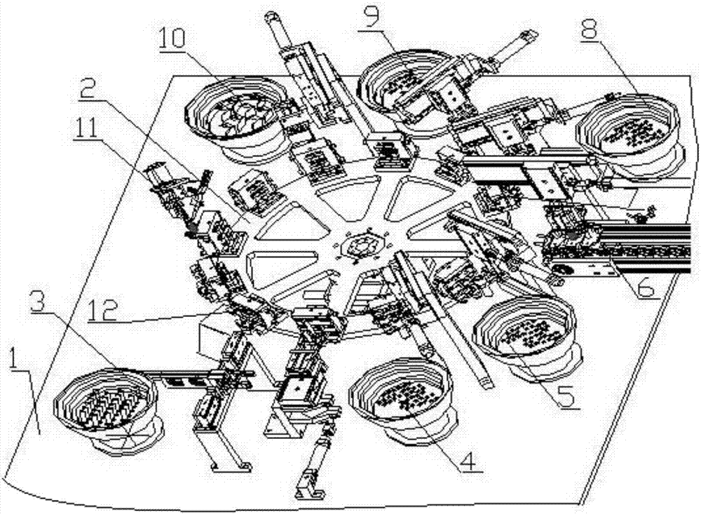 Full-automatic assembling and welding system for circuit breaker coil conductive assembly