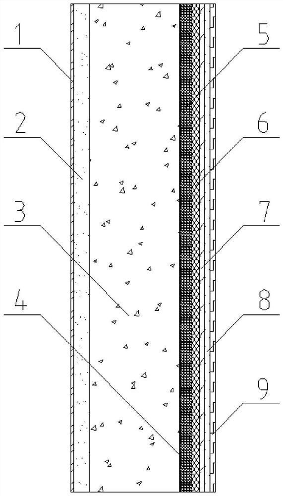 Composite wall structure applied to moon building