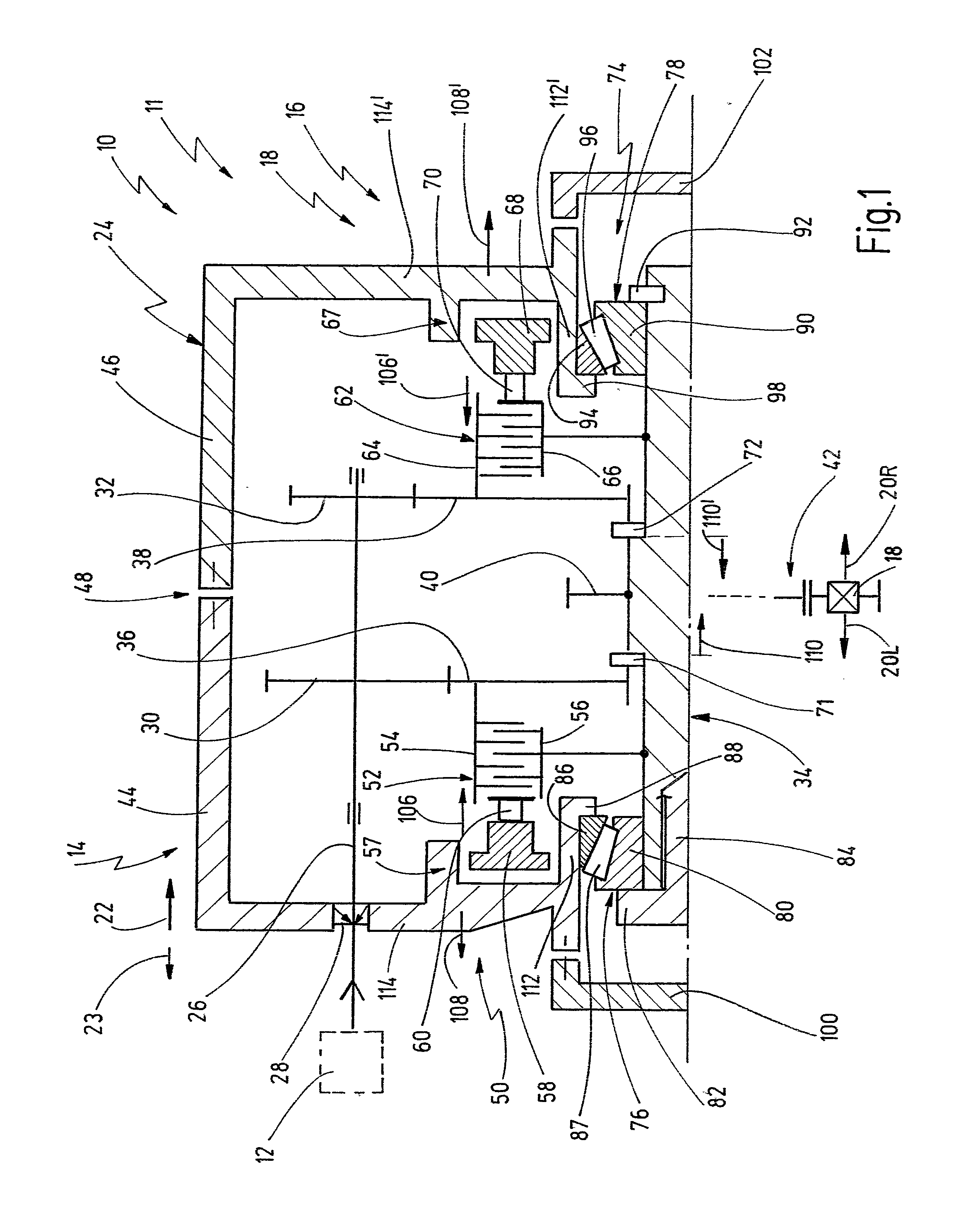 Clutch arrangement and two-speed gearbox