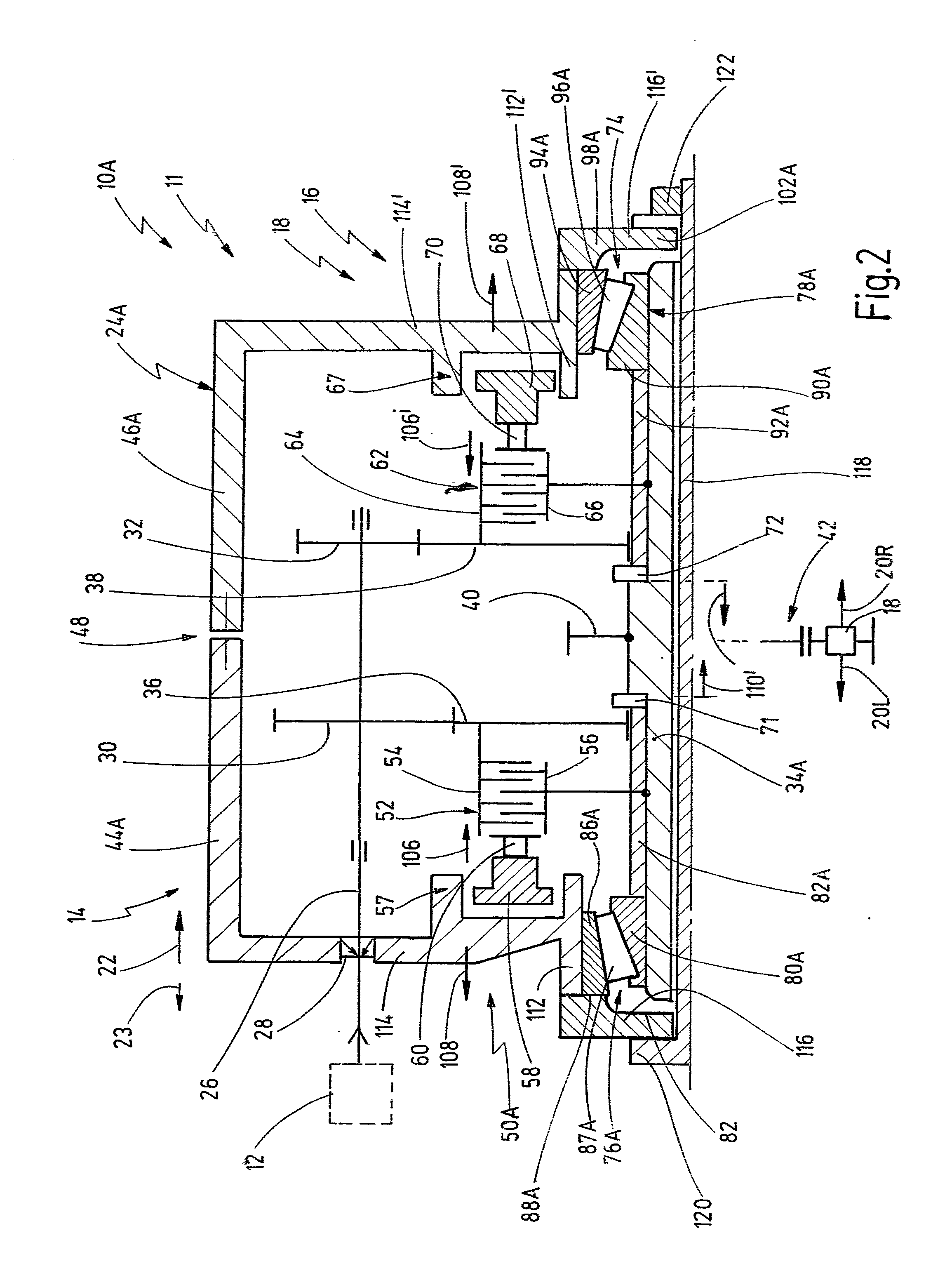 Clutch arrangement and two-speed gearbox