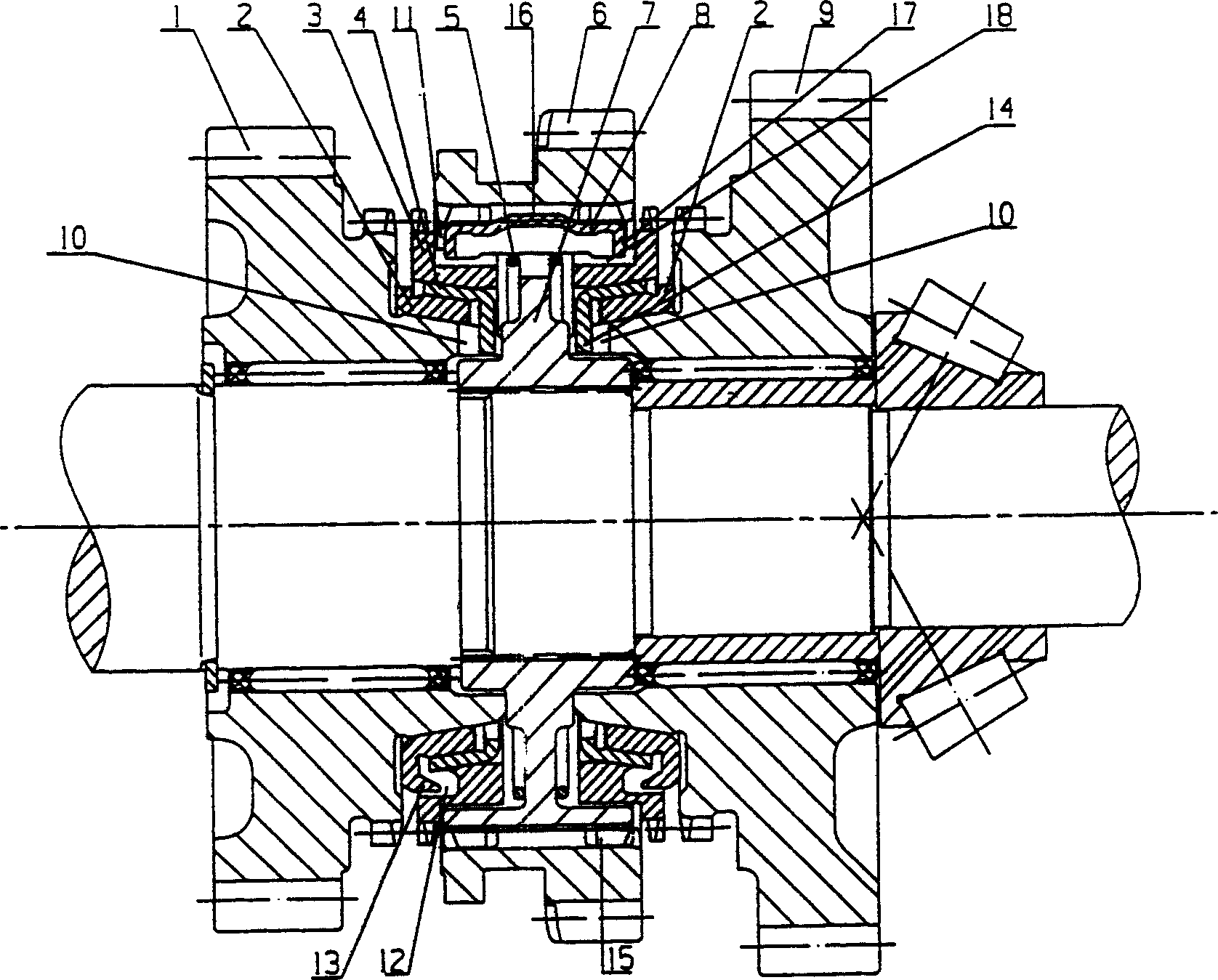 Synchronizer having three pyramidal faces