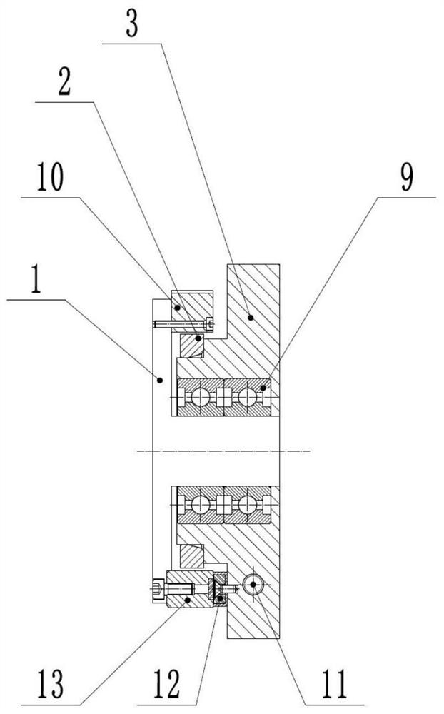 Paddle radial rotation angle measuring device