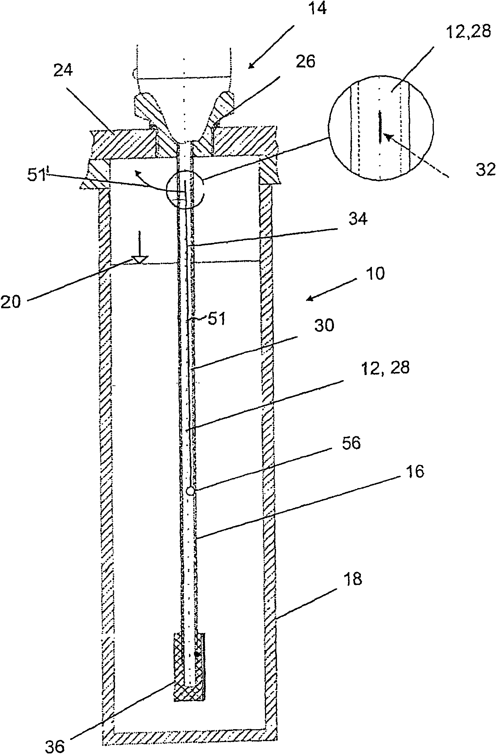 Capacitive level probe