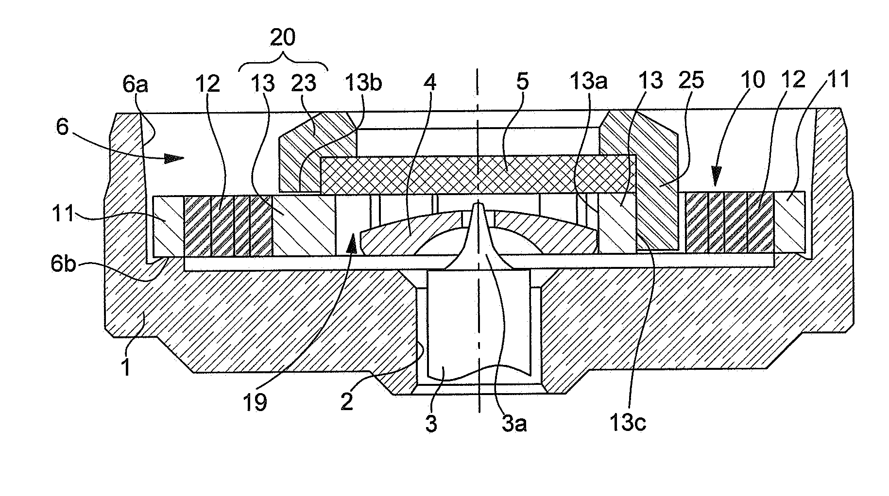 Shock absorber bearing for a timepiece