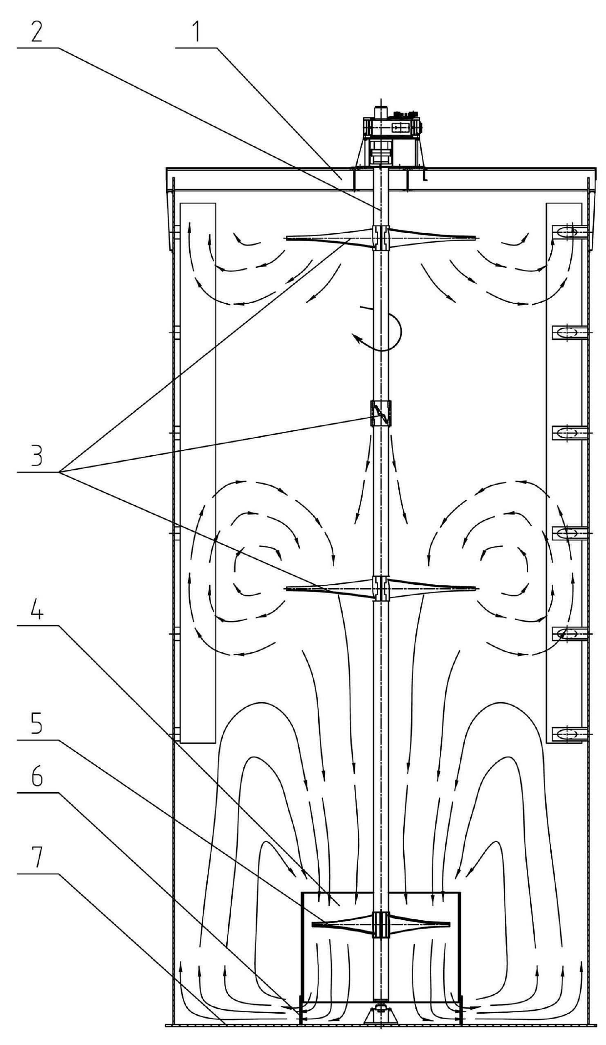 High performance agitation tank bottom paddle