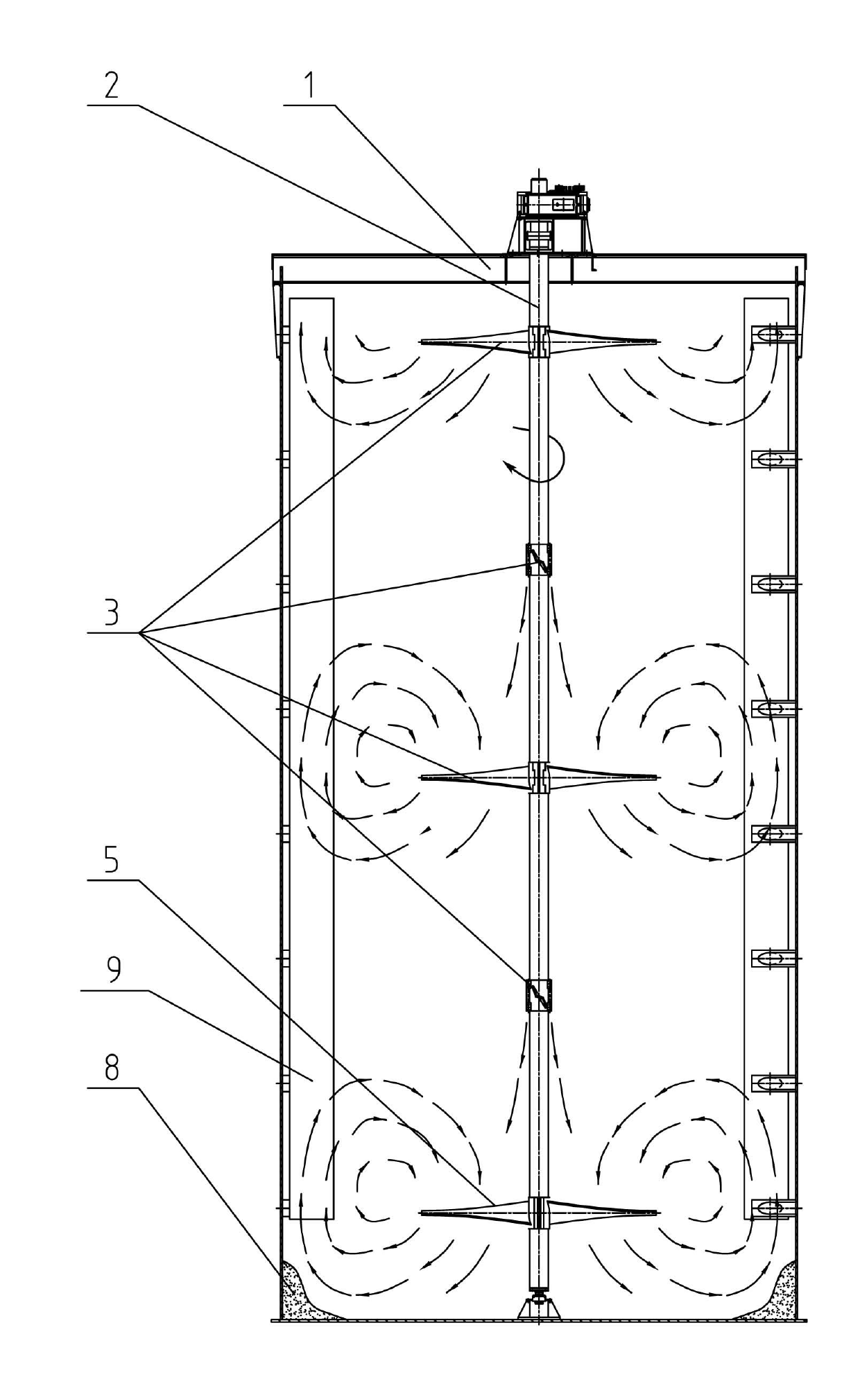 High performance agitation tank bottom paddle