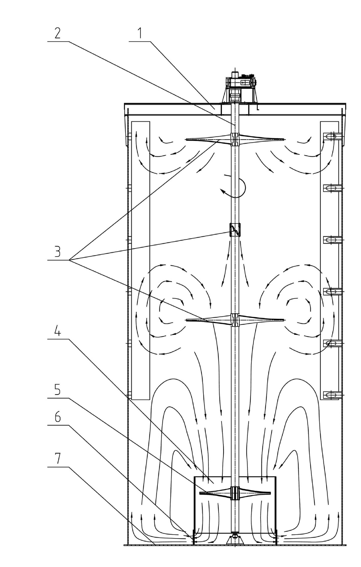 High performance agitation tank bottom paddle