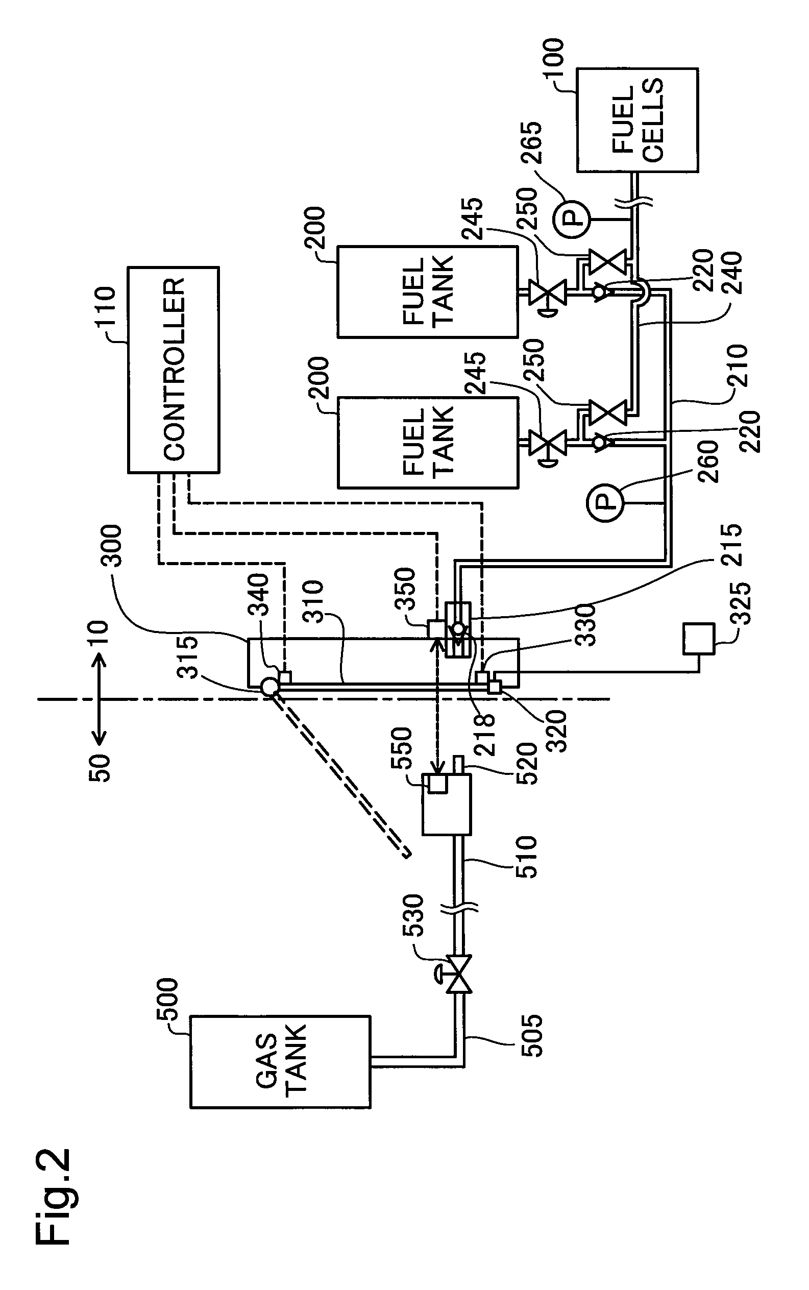 Vehicle with fuel cells mounted thereon and control method of the vehicle