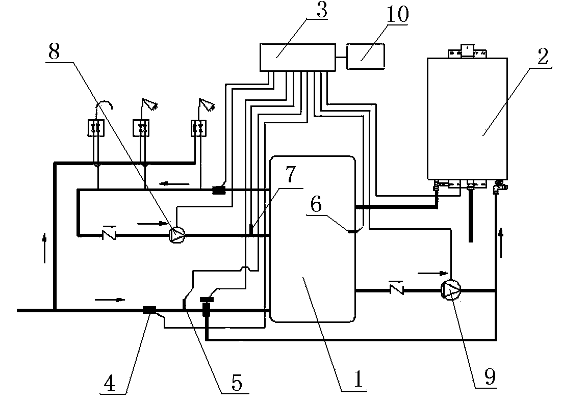 Pre-sensing heating method of water heating system and water heating system