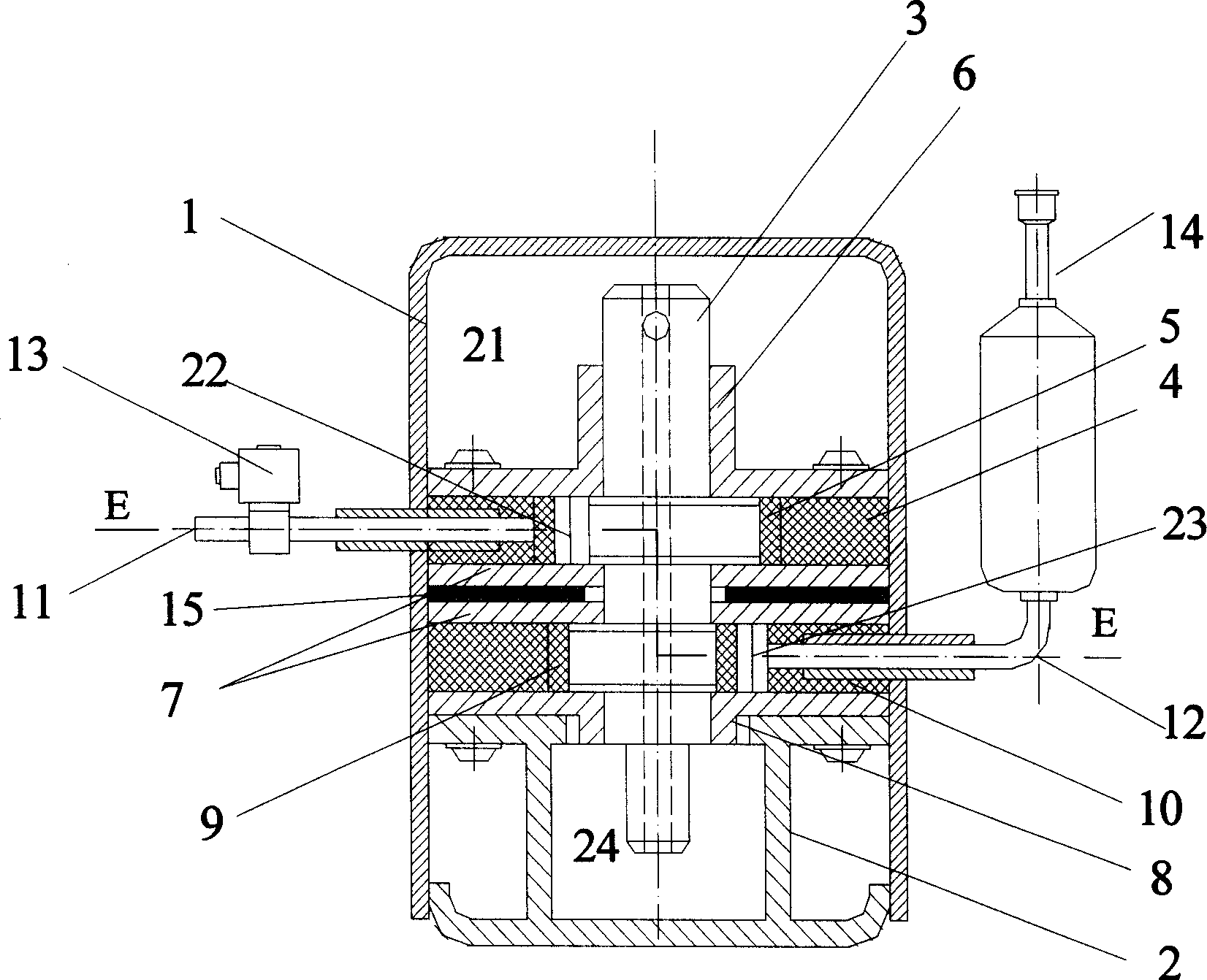 Carbon dioxide transcrisis refrigeration circulation swing rotor type expansion energy saving device