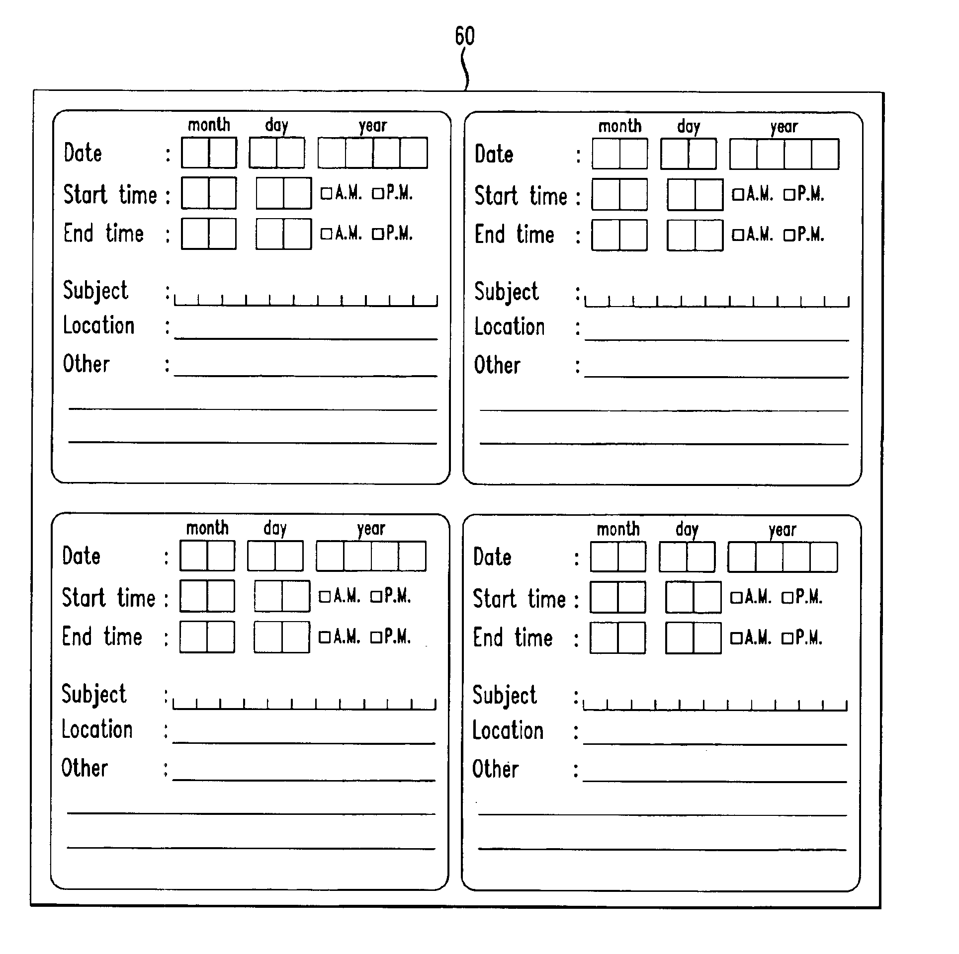 Methods and apparatus for formatted entry of electronic ink