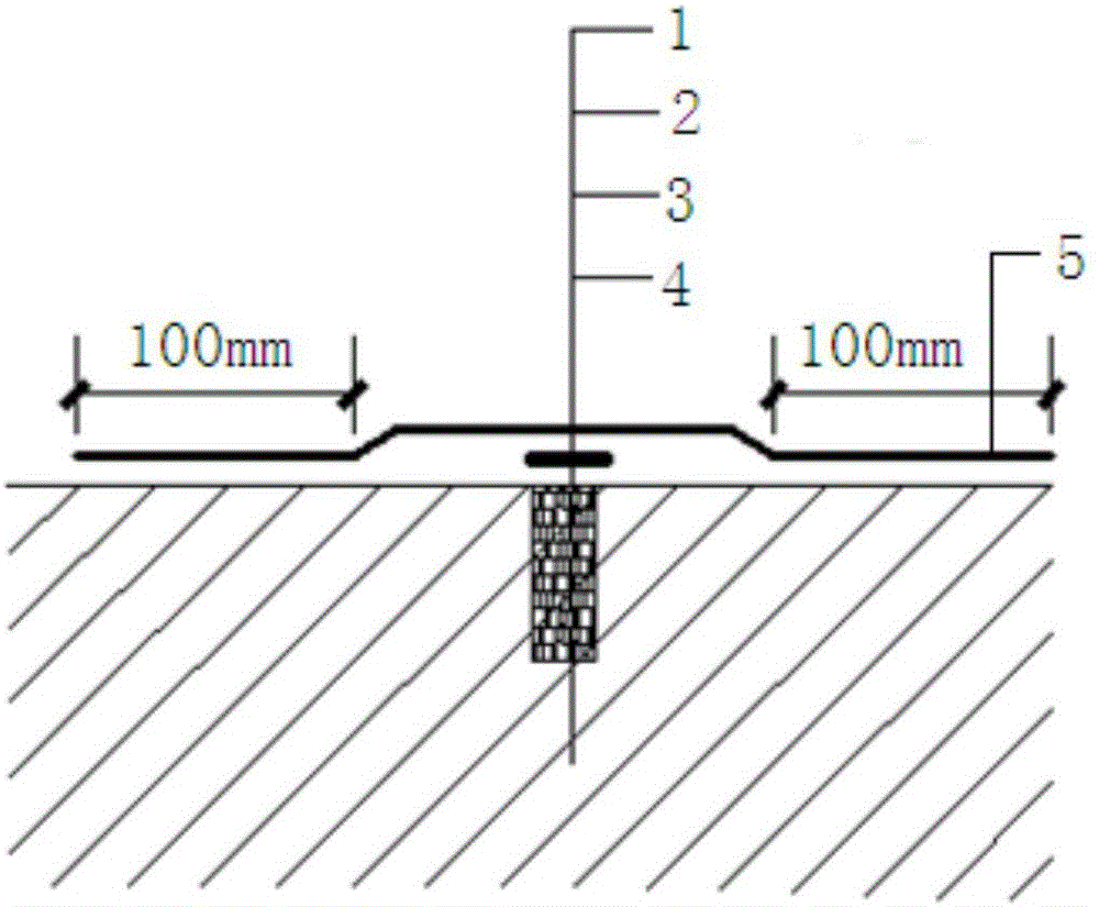 Composite material and method for conducting ballastless track waterproof maintenance by adopting composite material