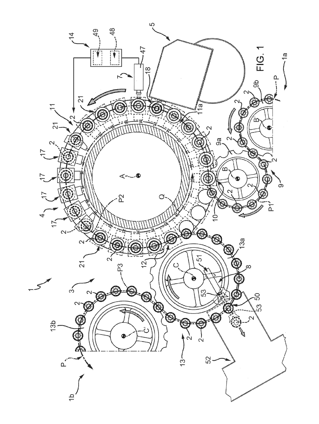 Method and apparatus for handling receptacles