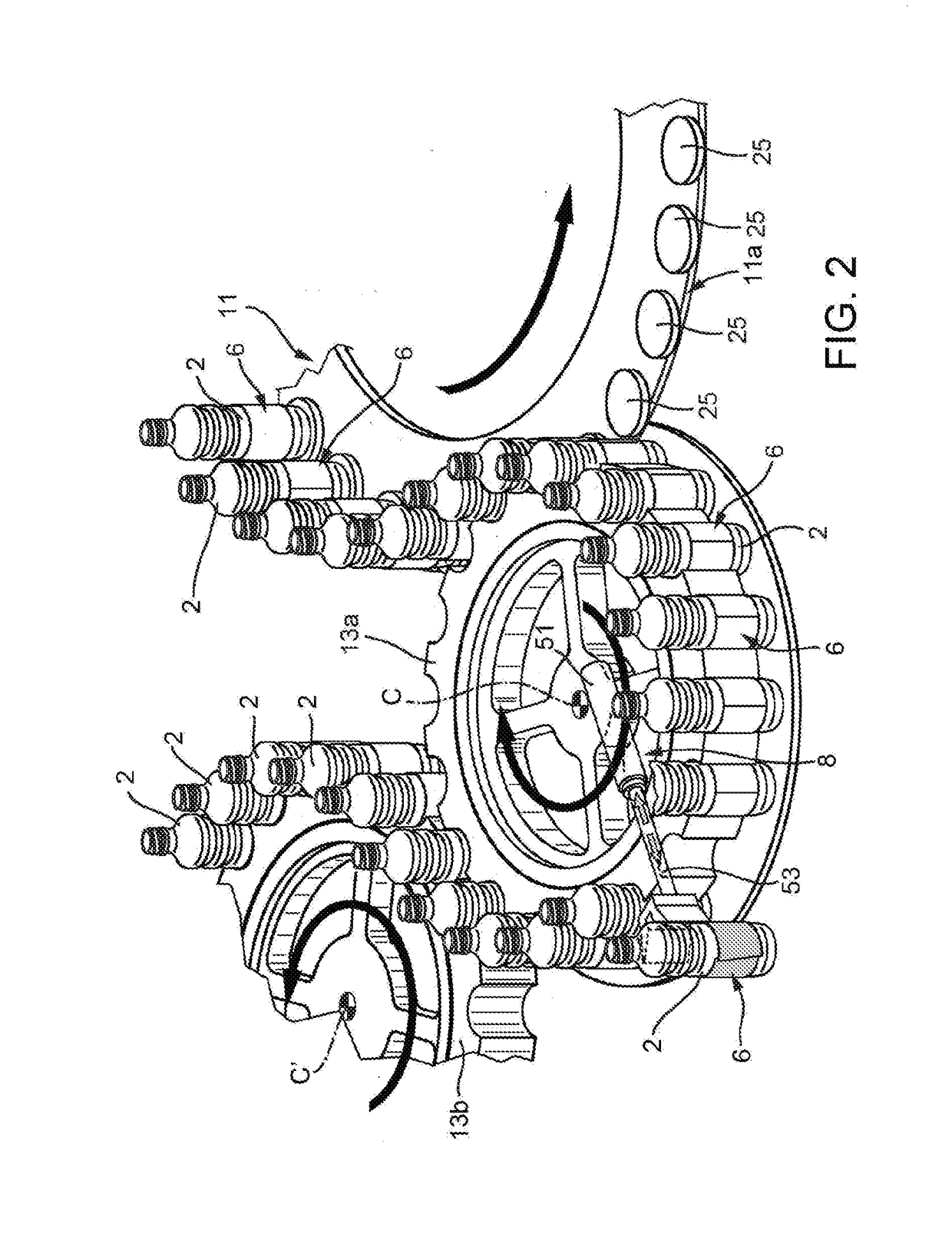 Method and apparatus for handling receptacles