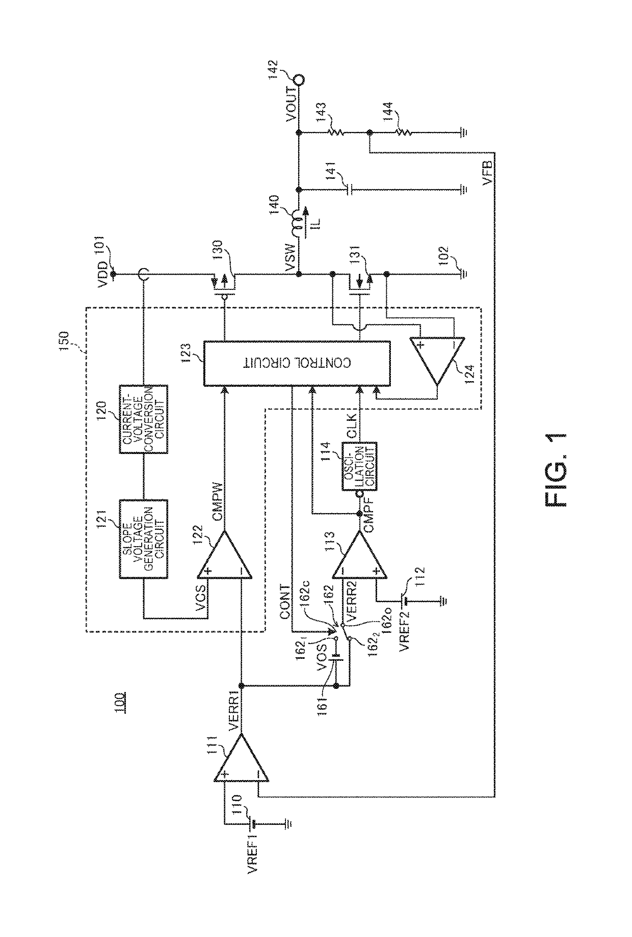 Switching regulator including an offset enabled comparison circuit