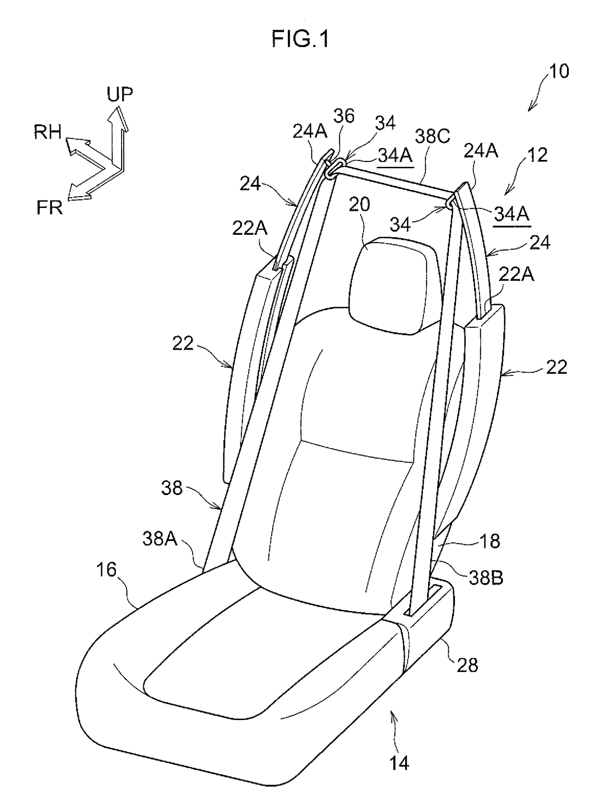 Vehicle seat belt device and occupant protection system