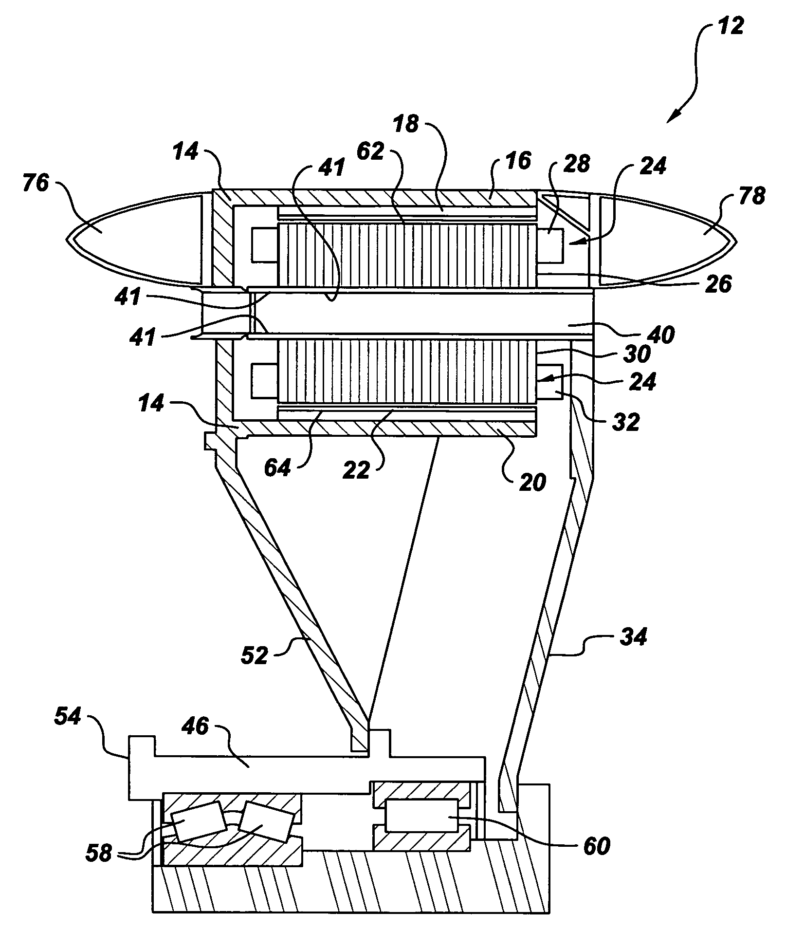 Electrical machine with double-sided stator