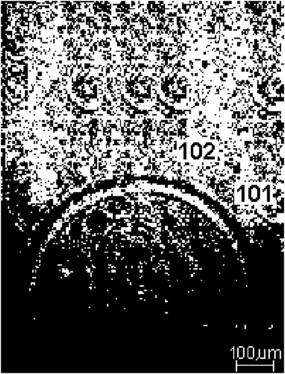 Laser processing method and device for non-through hole